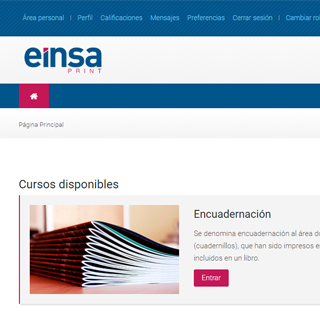 Plataforma de formación para Einsa Print