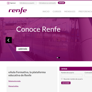 Plataforma de formación para Renfe